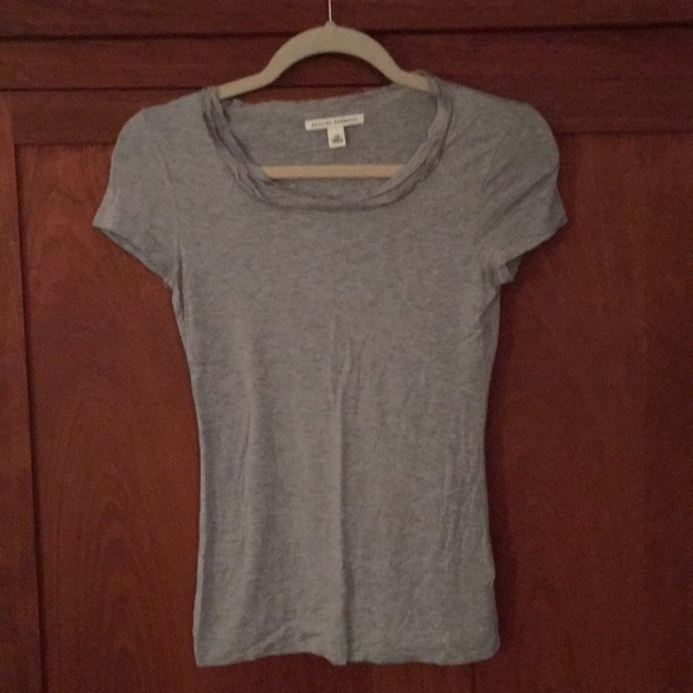 Banana Republic Gray Tee Silk Neckline